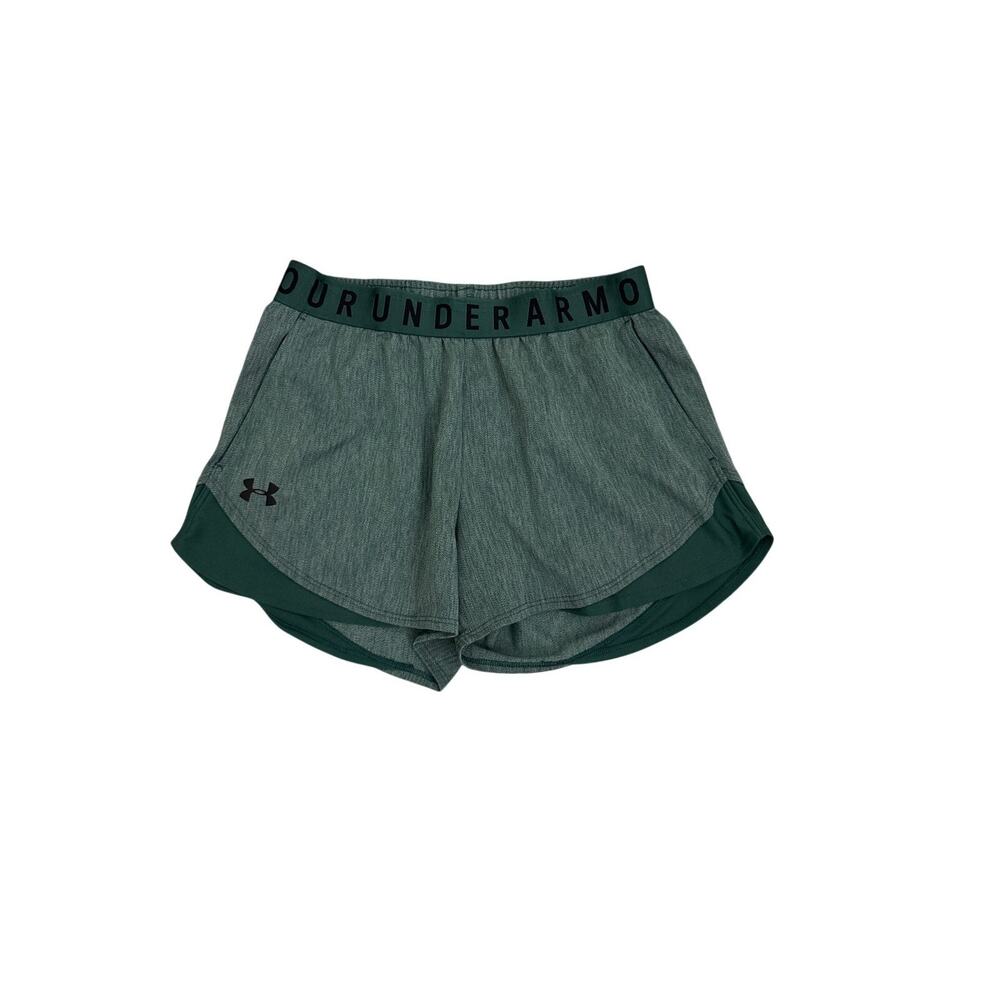Under Armour Play Up 3.0 Athletic Active Running Twist Green Shorts Size XS